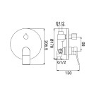 Miscelatore Incasso Doccia con Deviatore Serie Mars Cromato Idrobric IC04.1472.01