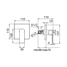 Miscelatore Incasso Doccia Serie Kant Cromato Idrobric IC04.1477.01