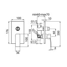 Miscelatore Incasso Doccia con Deviatore Serie Kant Cromato Idrobric IC04.1478.01