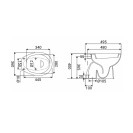 Vaso Scarico Pavimento Serie Oren Bianco Idrobric IC01.0969.07