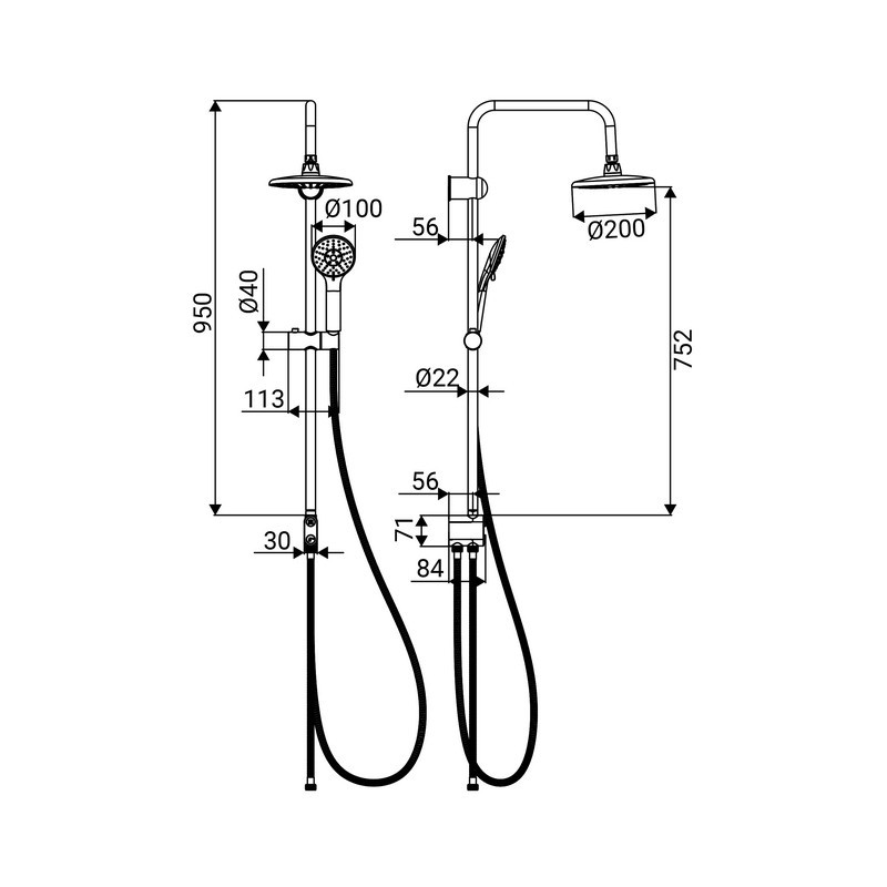 Colonna Doccia Vila 3 Getti Idrobric IC03.0195.01