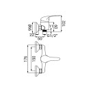 Miscelatore esterno doccia serie antartid Idroclic IC0802CR