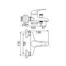 Miscelatore vasca serie antartid Idroclic IC0801CR