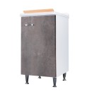 Lavatoio 45x50 corten grigio maniglia sinistra Negrari 3006DCGSX