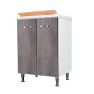Lavatoio 60x50 corten grigio doppia anta Negrari 3002DCG