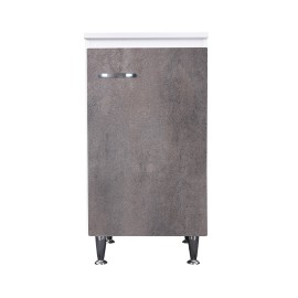 Base 45x50 anta corten grigio maniglia sinistra Negrari FB3006DCGSX