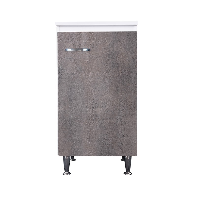 Base 45x50 anta corten grigio maniglia sinistra Negrari FB3006DCGSX