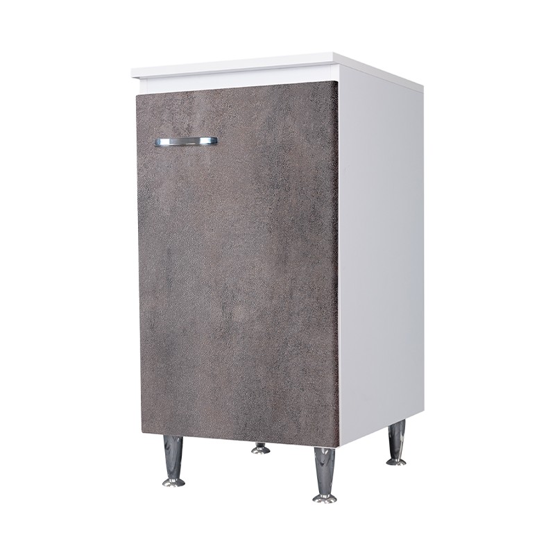 Base 45x50 anta corten grigio maniglia sinistra Negrari FB3006DCGSX