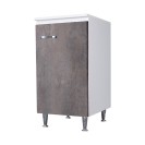 Base 45x50 anta corten grigio maniglia sinistra Negrari FB3006DCGSX