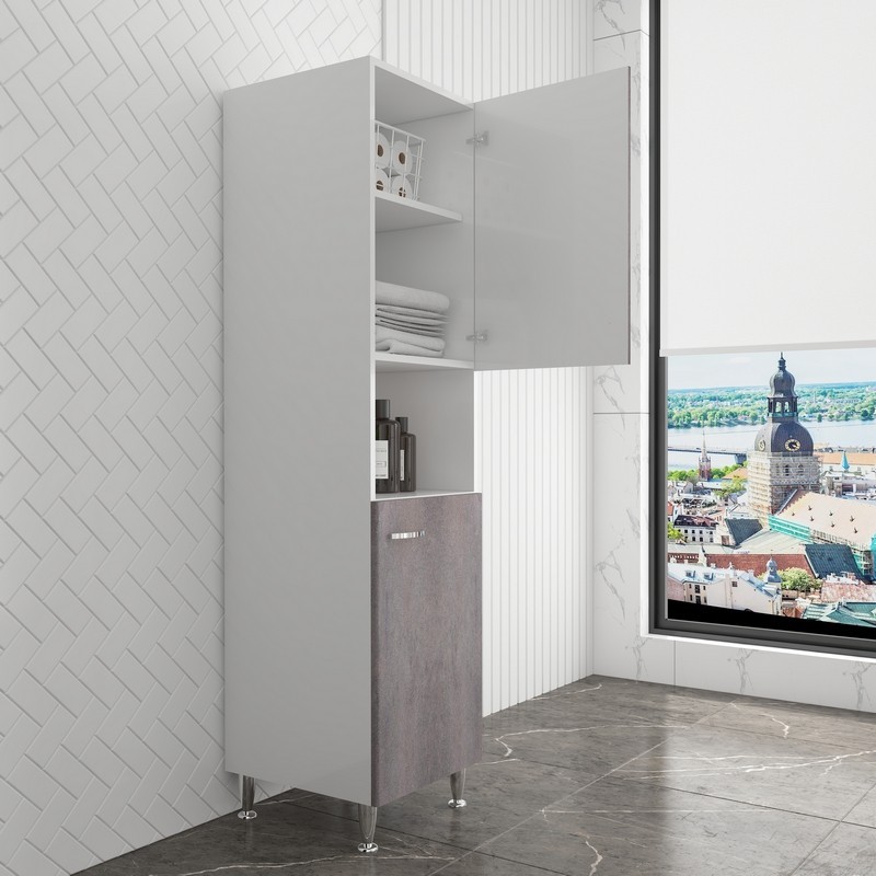Colonna 45x50 ante corten grigio maniglie sinistra Negrari FC3006DCGSX