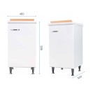 Lavatoio 45x50 bianco maniglia sinistra Negrari 3006DSX