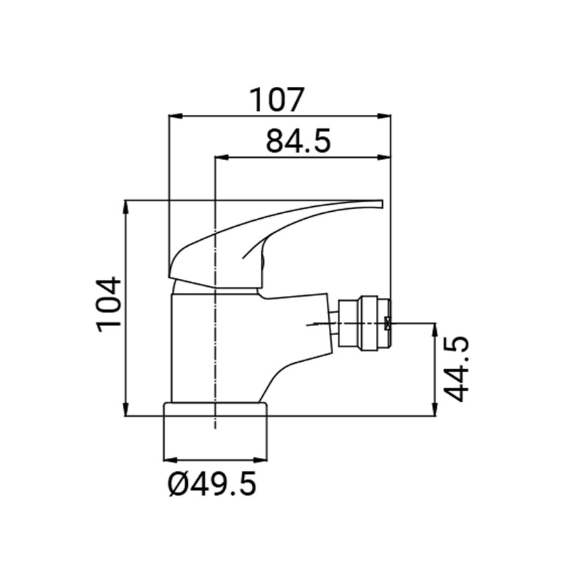 Miscelatore Bidet Serie Clara Cromato Idrobric IC04.0730.01