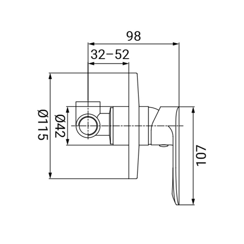 Miscelatore Incasso Doccia Serie Remi Cromato Idrobric IC04.0871.01