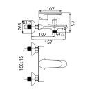 Miscelatore Vasca Serie Remi Senza Dotazione Cromato Idrobric IC04.0873.01
