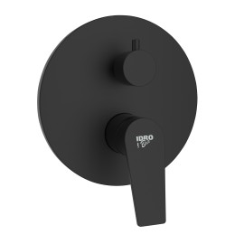 Miscelatore Incasso Doccia con Deviatore Serie Milton Nero Opaco Idrobric IC04.1305.02