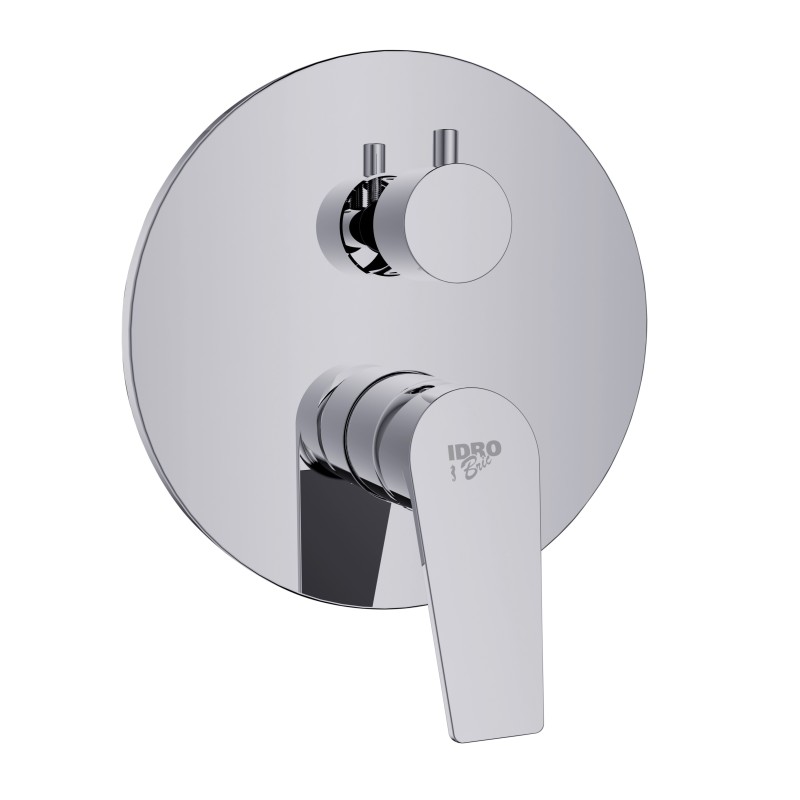 Miscelatore Incasso Doccia con Deviatore Serie Milton Cromato Idrobric IC04.1303.01 Miscelatore Incasso Doccia con Deviatore Serie Milton Cromato Idrobric IC04.1303.01