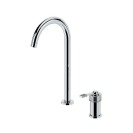 Miscelatore monocomando per lavabo a due fori, con bocca L - serie Atelier Remer AL57L