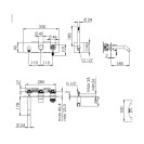 Set incasso vasca a due vie - serie Atelier Remer AL53D2PWB
