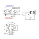 Set miscelatore a incasso a 2 vie per vasca/doccia su 3 piastre - serie Atelier Remer AL54D2PWB