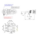 Set miscelatore a incasso a 3 vie per vasca/doccia su 3 piastre tonde piatte - serie Atelier Remer AL54D3PWB