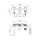 Set miscelatore 3 vie vasca o doccia - serie Atelier Remer AL54D3WB