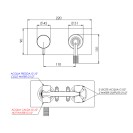 Miscelatore incasso vasca o doccia su piastra rettamngolare - serie Atelier Remer AL92ZWB