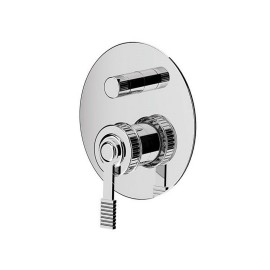 Miscelatore incasso vasca o doccia su piastra tonda con deviatore a due ve - serie Atelier Remer AL09HL