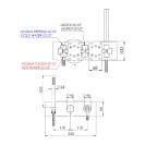 Set incasso 2 vie doccia o vasca con doccino - serie Atelier Remer AL97D2WB