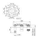 Set incasso 2 vie doccia o vasca con doccino - serie Atelier Remer AL97D2WB