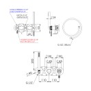 Set incasso vasca doccia su 3 piastre tonde - serie Atelier Remer AL97D2PWB
