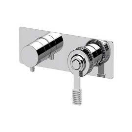 Miscelatore incasso vasca doccia su piastra rettangolare con deviatore - serie Atelier Remer AL93ZWB