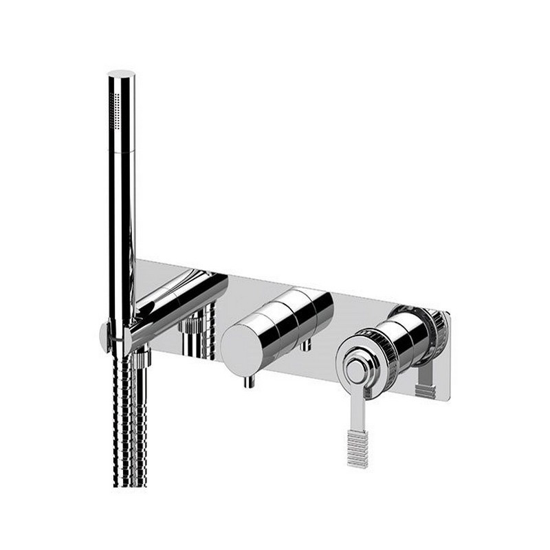 Set con miscelatore a incasso e deviatore a 3 vie per vasca o doccia - serie Atelier Remer AL97D3WB