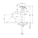 Miscelatore lavabo senza scarico e senza foro sul corpo - serie Chrono Remer CH12