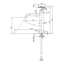Miscelatore lavabo altezza media senza scarico e senza foro sul corpo - serie Chrono Remer CH12A