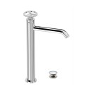Miscelatore alto lavabo con scarico click-clack e troppo pieno - serie Chrono Remer CH10LXL