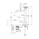 Miscelatore alto lavabo con scarico click-clack e troppo pieno - serie Chrono Remer CH10LXL