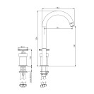 Miscelatore per lavabo a due foricon bocca L senza scarico - serie Chrono Remer CH57L