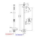 Miscelatore lavabo da terra con scarico click-clack con troppo pieno - serie Chrone Remer CH18