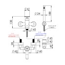 Miscelatore vasca esterno con flessibile cm 150 e doccetta a 1 funzione - serie Chrono Remer CH02