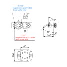 Set a incasso a 2 vie per vasca con miscelatore monocomando, deviatore a 2 uscite e bocca a muro - serie Chrono Remer CH53D2WB