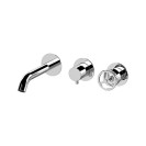 Set a incasso a 2 vie per vasca su piastre tonde separate ultra-piatte e deviatore a 2 vie - Serie Chrono Remer CH54D2PWB
