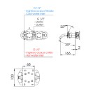Set a incasso a 2 vie per vasca su piastre tonde separate ultra-piatte e deviatore a 2 vie - Serie Chrono Remer CH54D2PWB