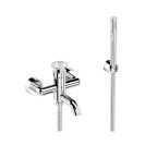 Set miscelatore a incasso a 3 vie per vasca doccia su 3 piastre tonde con deviatore a 3 uscite -serie Chrono Remer CH54D3PWB
