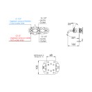 Set miscelatore a incasso a 3 vie per vasca doccia su 3 piastre tonde con deviatore a 3 uscite -serie Chrono Remer CH54D3PWB