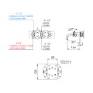 Set miscelatore a incasso a 3 vie per vasca o doccia - serie Chrono Remer CH54D3WB