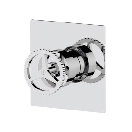 Miscelatore vasca doccia da incasso senza deviatore su piastra quadrata ultra-piatta - serie Chrono Remer CH30Q