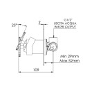 Miscelatore vasca doccia da incasso senza deviatore su piastra quadrata ultra-piatta - serie Chrono Remer CH30Q