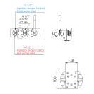 Set miscelatore a incasso a 2 vie per vasca o doccia su piastra rettangolare - serie Chrono Remer CH97D2WB