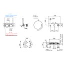 Set miscelatore a incasso a 3 vie per vasca doccia su piastra rettangolare ottone cromato - serie Chrono Remer CH97D3WB