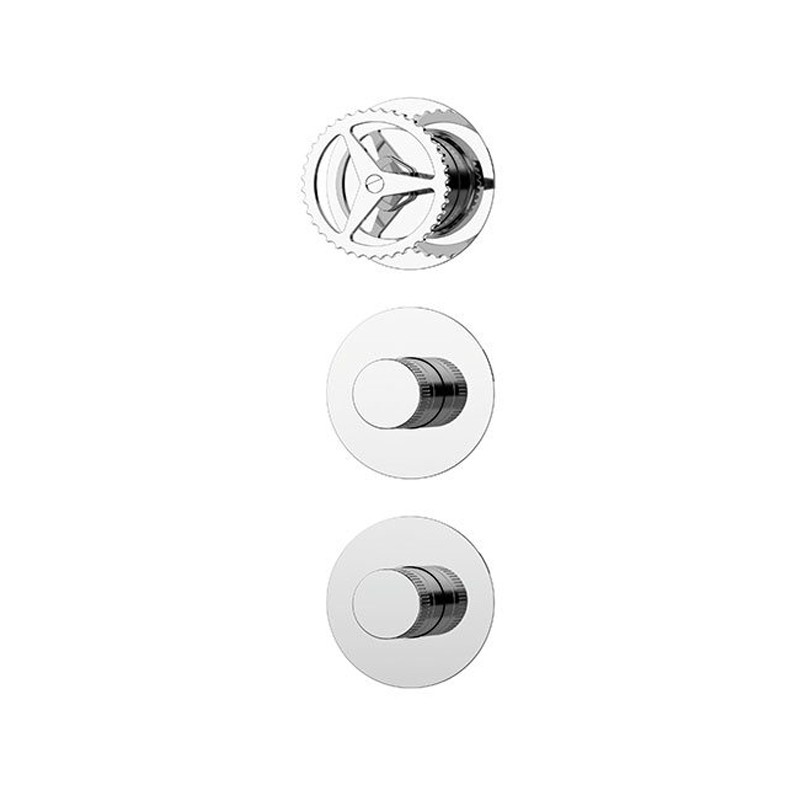 Miscelatore a incasso a 2 vie per vasca o doccia con deviatore singolo a vitone ceramico - serie Chrono Remer CH98D2PWB